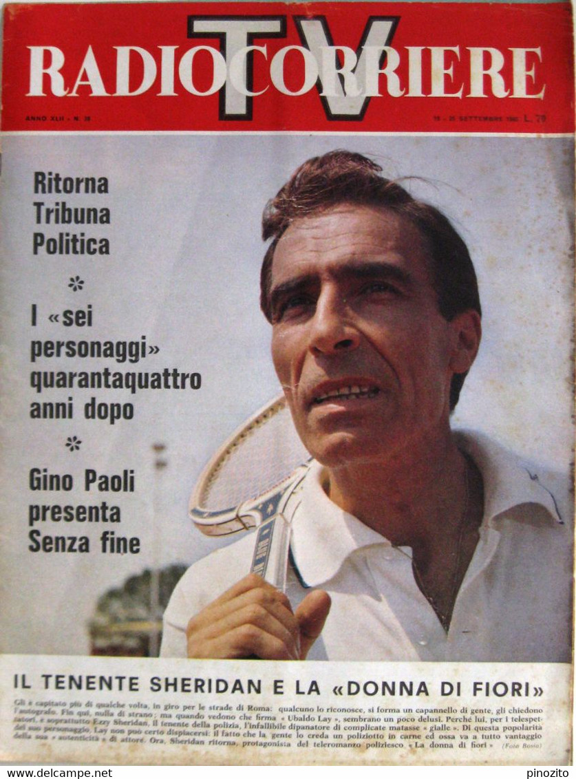 RADIOCORRIERE TV 38 1965 Ubaldo Lay Gino Paoli Mariolina Cannuli Carlo Giuffrè Romolo Valli Rossella Falk - Télévision