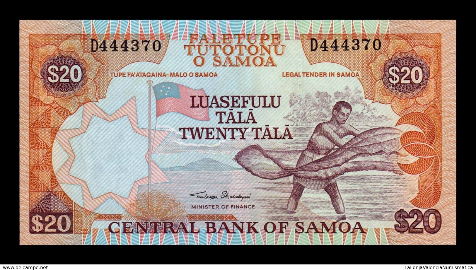 Samoa 20 Tala 2002 Pick 35a SC UNC - Samoa