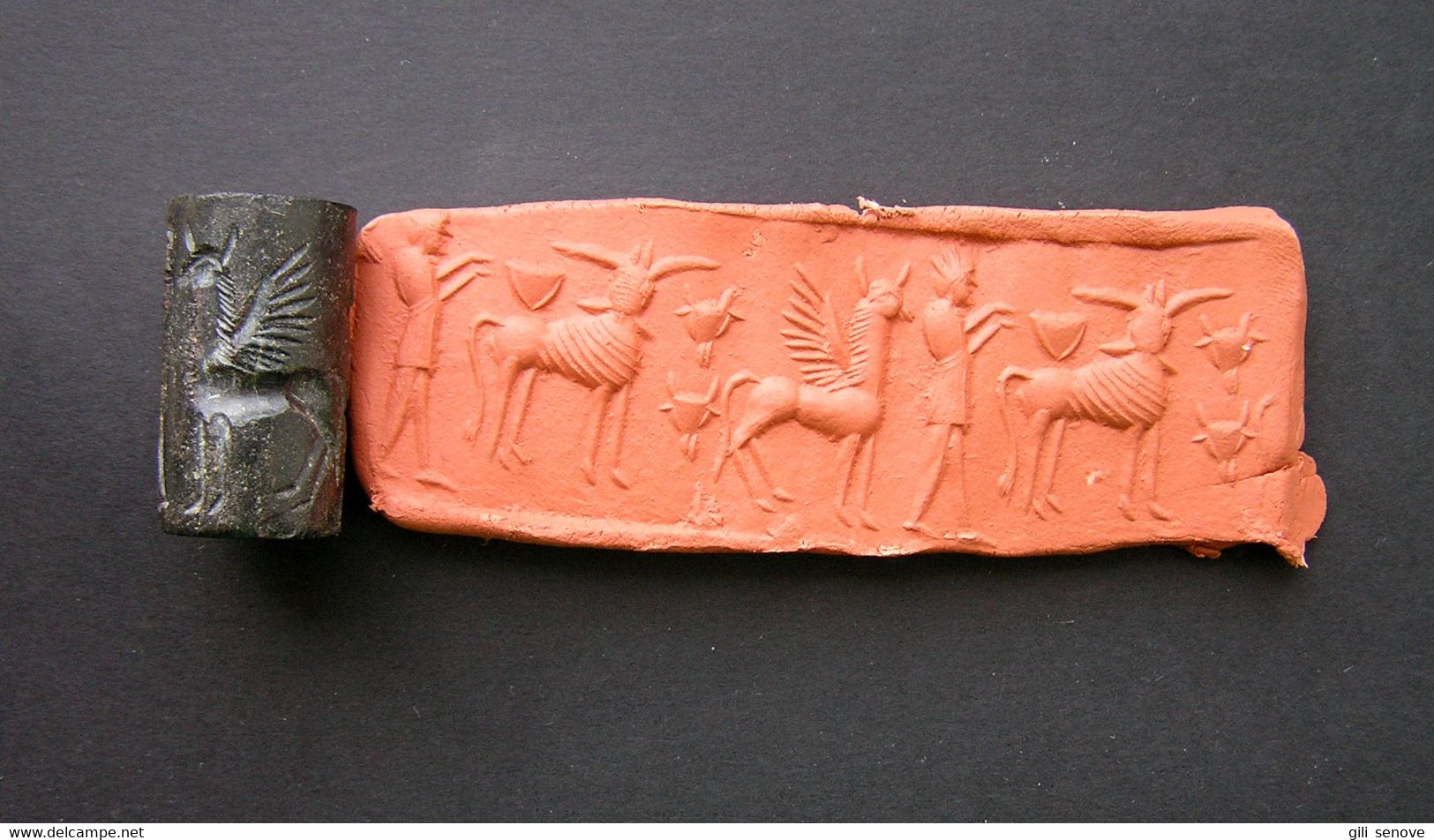 Ancient Hittite Stone Cylinder Seal - Archäologie