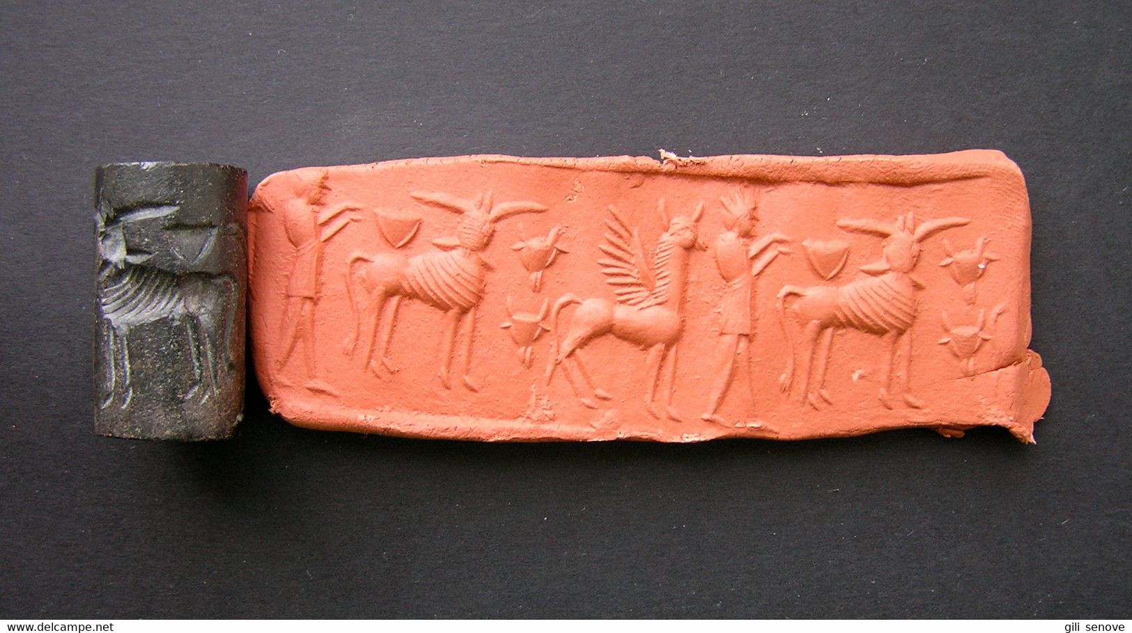 Ancient Hittite Stone Cylinder Seal - Archäologie