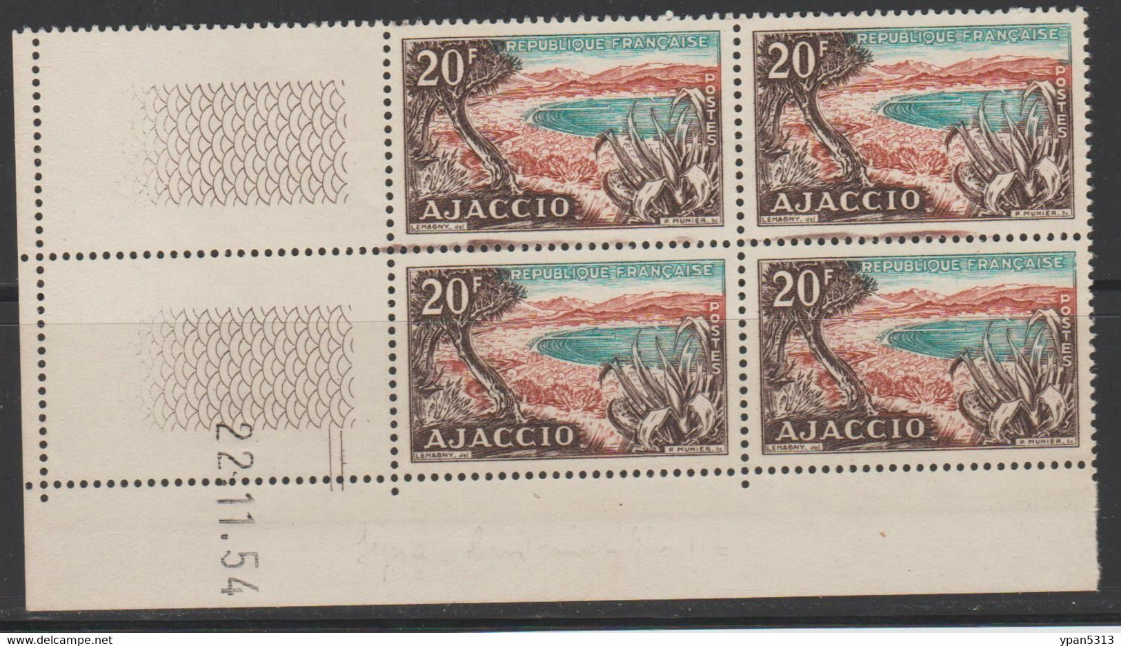 1954  -  981** -  Ajaccio      CD Du 22/11/54. - 1950-1959