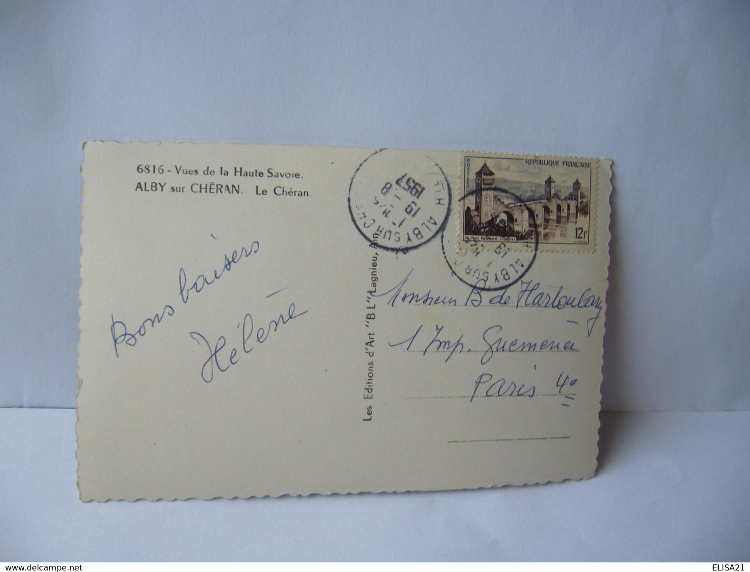 VUES DE LA HAUTE SAVOIE ALBY SUR CHERAN 74 HAUTE SAVOIE LE CHERAN CPSM FORMAT CPA 1957 - Alby-sur-Cheran