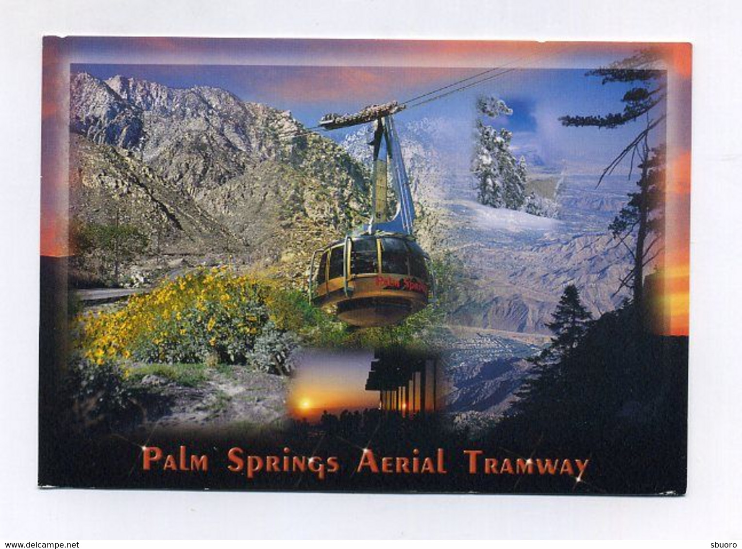 Palm Springs Aerial Tramway - Téléphérique - CP Voyagée Canada Vers France Sans Càd S/TP Mais Avec Marques Fluo En Bas - Palm Springs