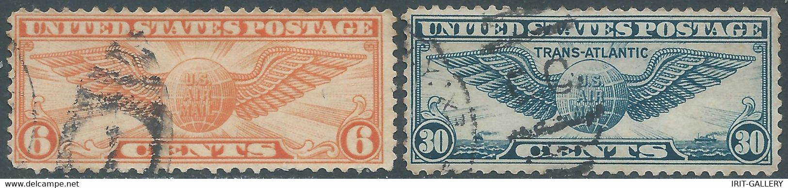 United States,U.S.A,Airpost Air Mail 1939 Trans-Atlantic,6C & 30C,Obliterated - 1a. 1918-1940 Used