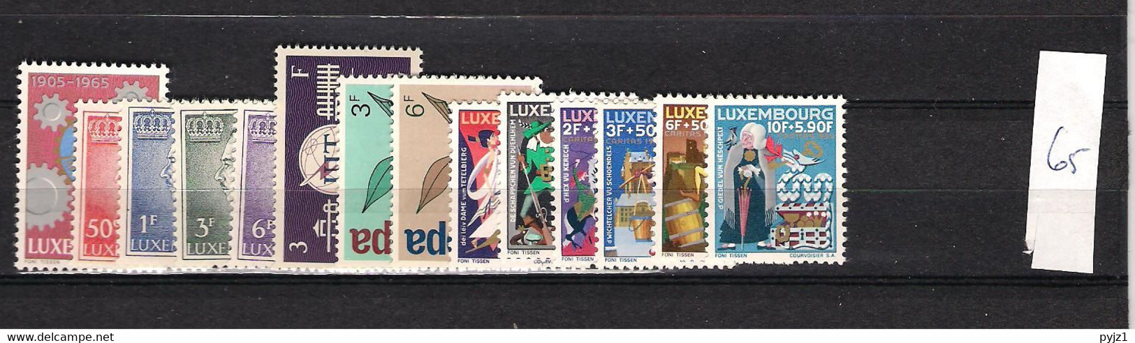 1965 MNH Luxemburg Year Complete According To Michel, Postfris** - Années Complètes