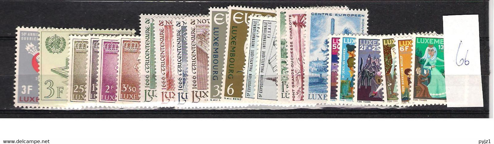 1966 MNH Luxemburg Year Complete According To Michel, Postfris** - Années Complètes