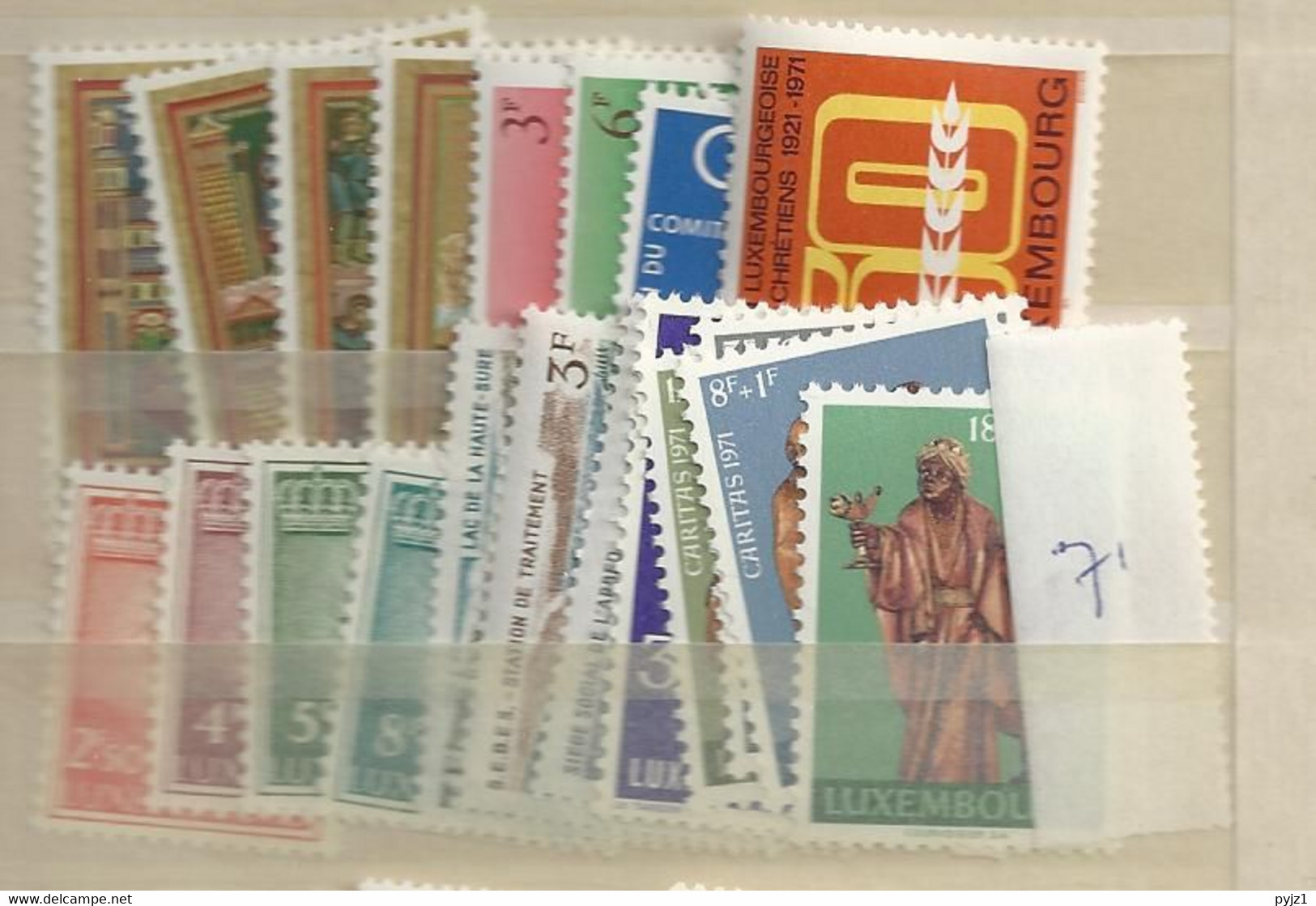 1971 MNH Luxemburg Year Complete According To Michel, Postfris** - Années Complètes