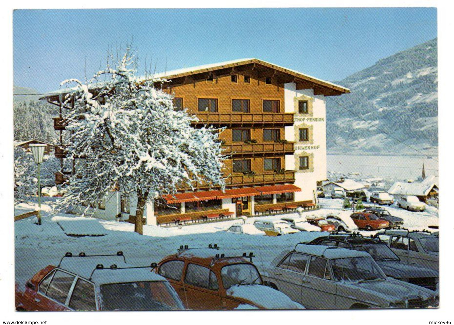 Autriche -- FUGEN--Hôtel Pension Kohlerhof....( Voitures) ................carte Publicitaire - Schwaz