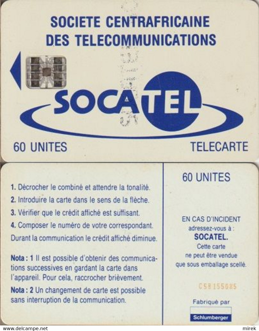 463/ Central African Republic; P6. Blue Logo, CN C5B155085 - República Centroafricana