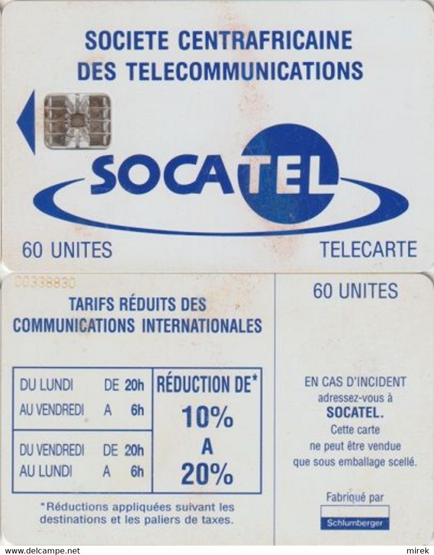 466/ Central African Republic; P9. Blue Logo, Yellow CN - Centrafricaine (République)