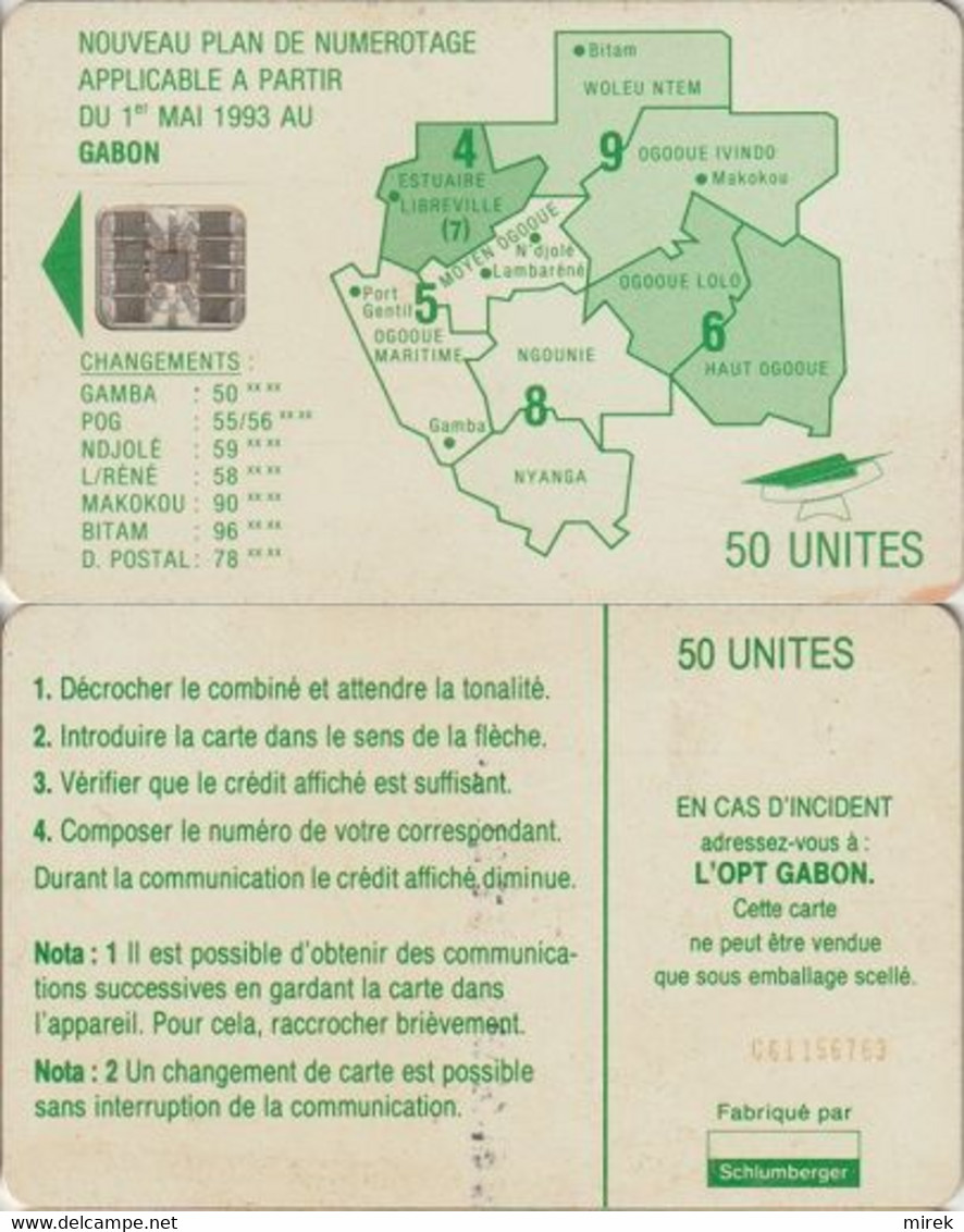 472/ Gabon; P16. Green Map, 50 Ut., SC5, CN C61156763 - Gabun