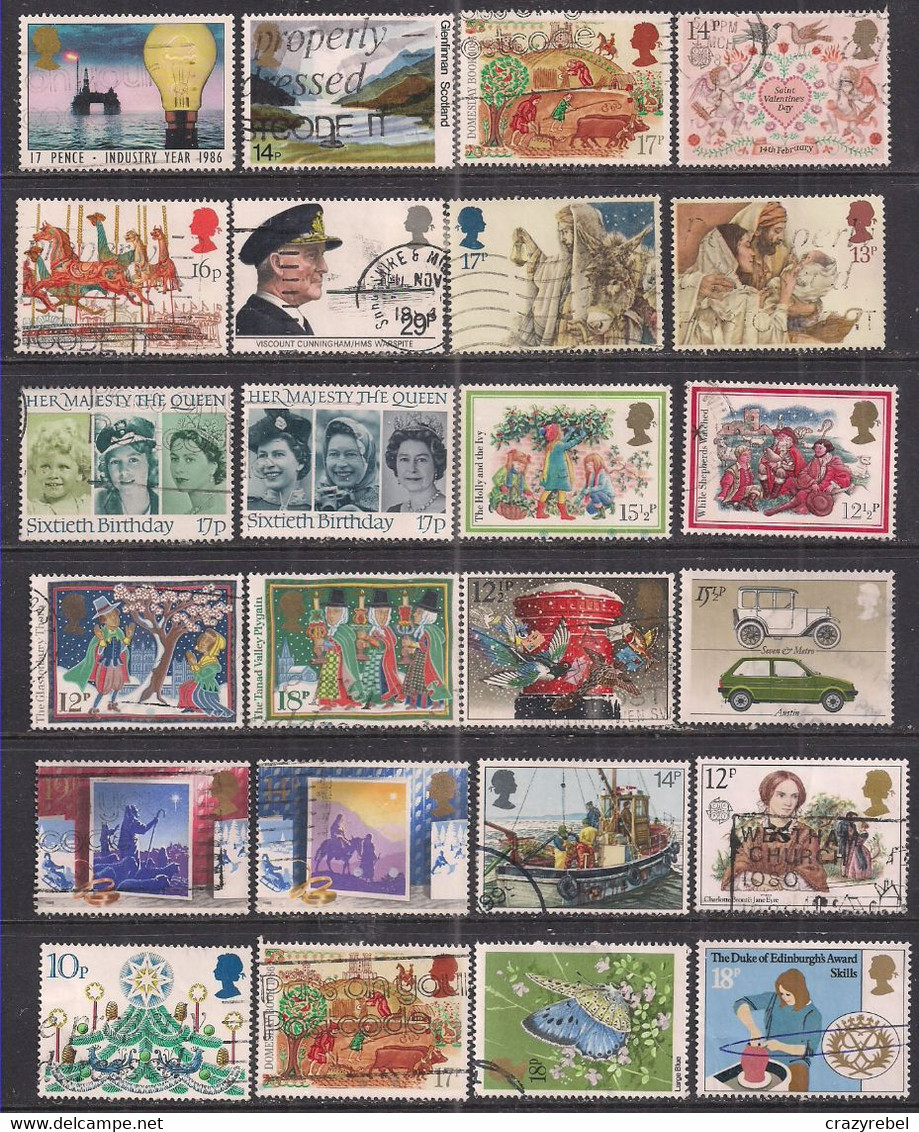 GB 1980 Onwards QE2 Selection Of 55 Stamps X 5p Each ( B798 ) - Collections