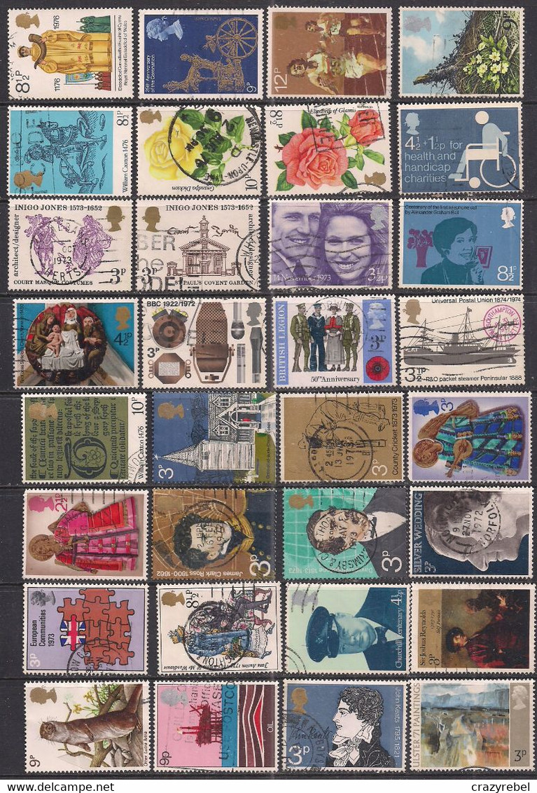 GB 1971 Onwards QE2 Selection Of 56 Stamps X 5p Each ( B483 ) - Collections