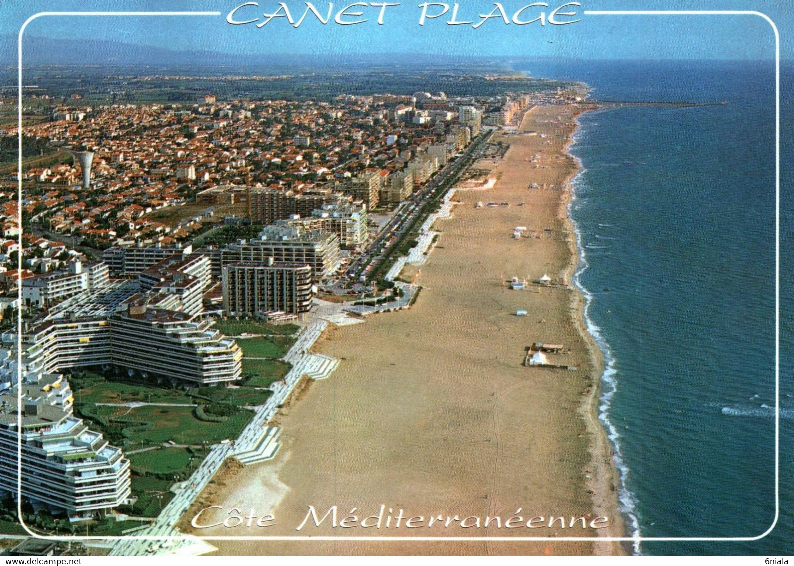 9932 CANET SAINT NAZAIRE Vue Aérienne De La Plage,  Au Loin Le Port        (recto-verso) 66 Pyrénées Orientales - Canet En Roussillon