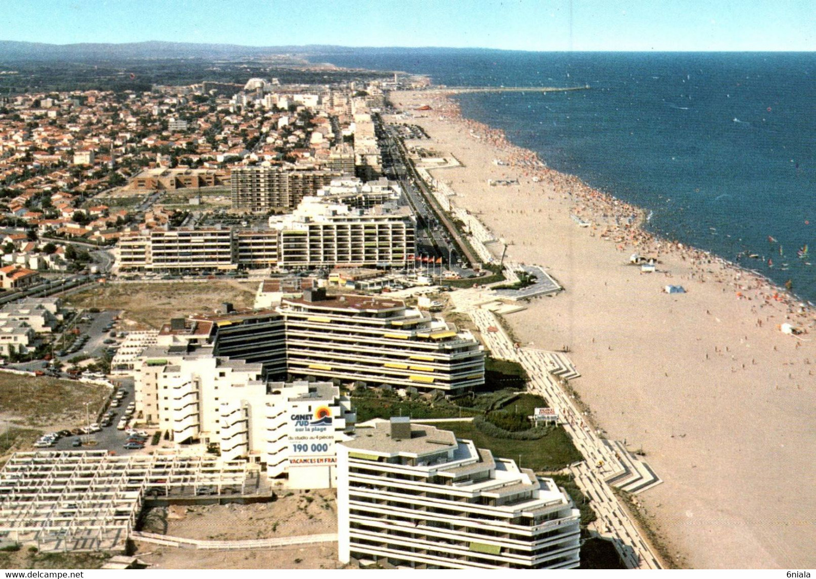 9935 CANET SAINT NAZAIRE Vue Aérienne De La Plage, Canet Sud,  Le Centre       (recto-verso) 66 Pyrénées Orientales - Canet En Roussillon