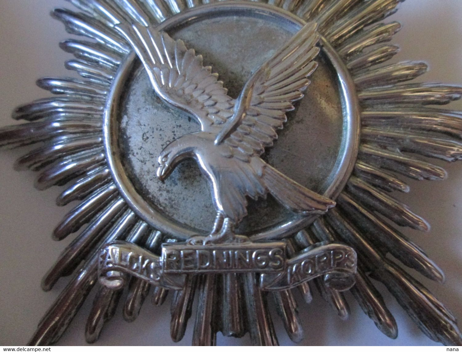 Rare! Denmark-Falcks Redningskorps:Grand Insigne De Pompiers Des Annees 20/Large Fire Brigade Badge From 20s,105x95 Mm - Firemen