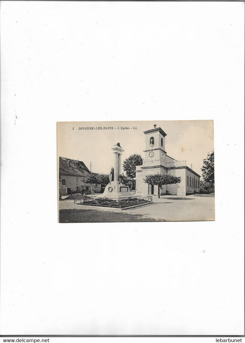 Carte Postale Ancienne Divonnes-les-Bains (01) L'Eglise - Divonne Les Bains