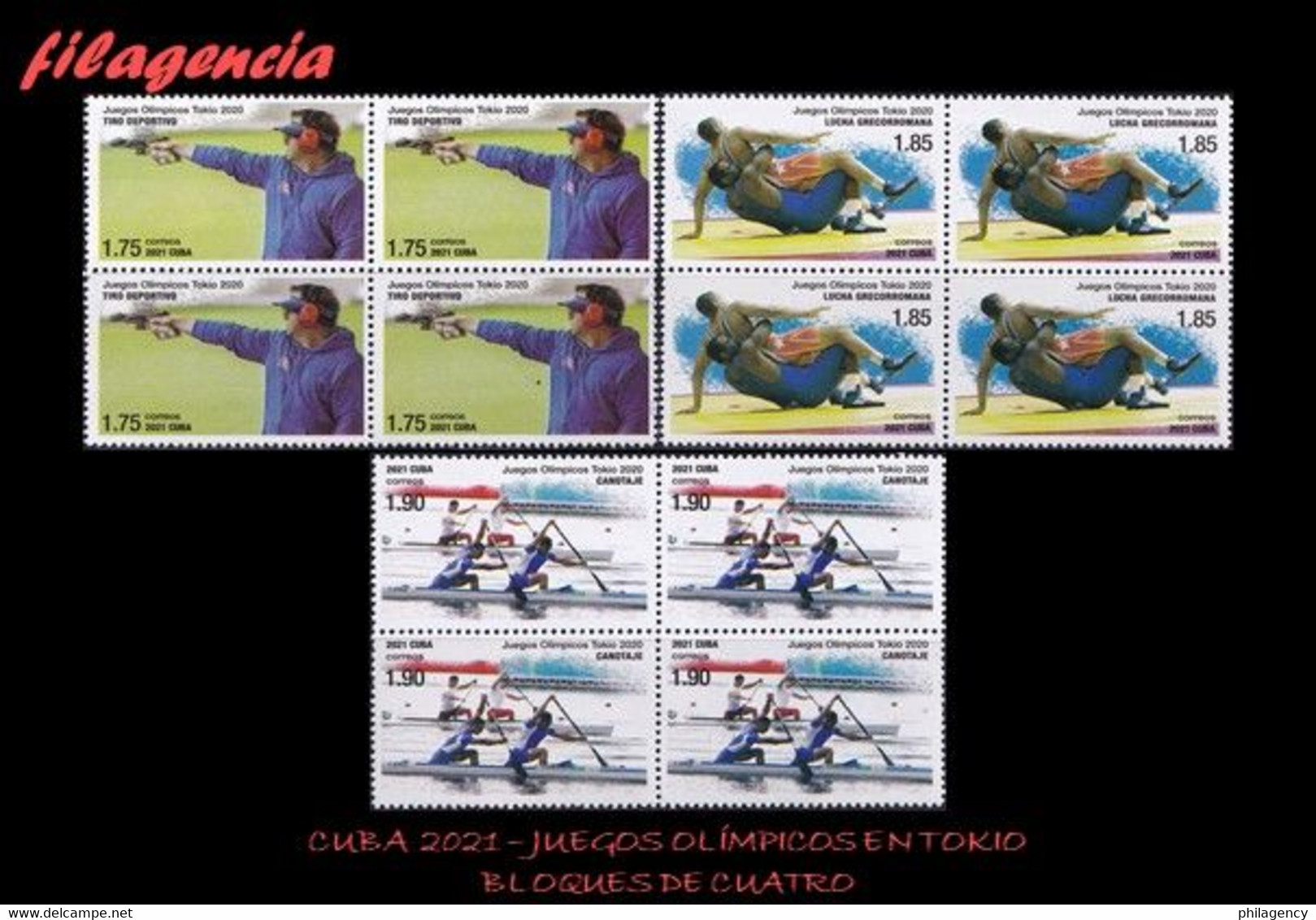CUBA. BLOQUES DE CUATRO. 2021-11 JUEGOS OLÍMPICOS EN TOKIO - Neufs