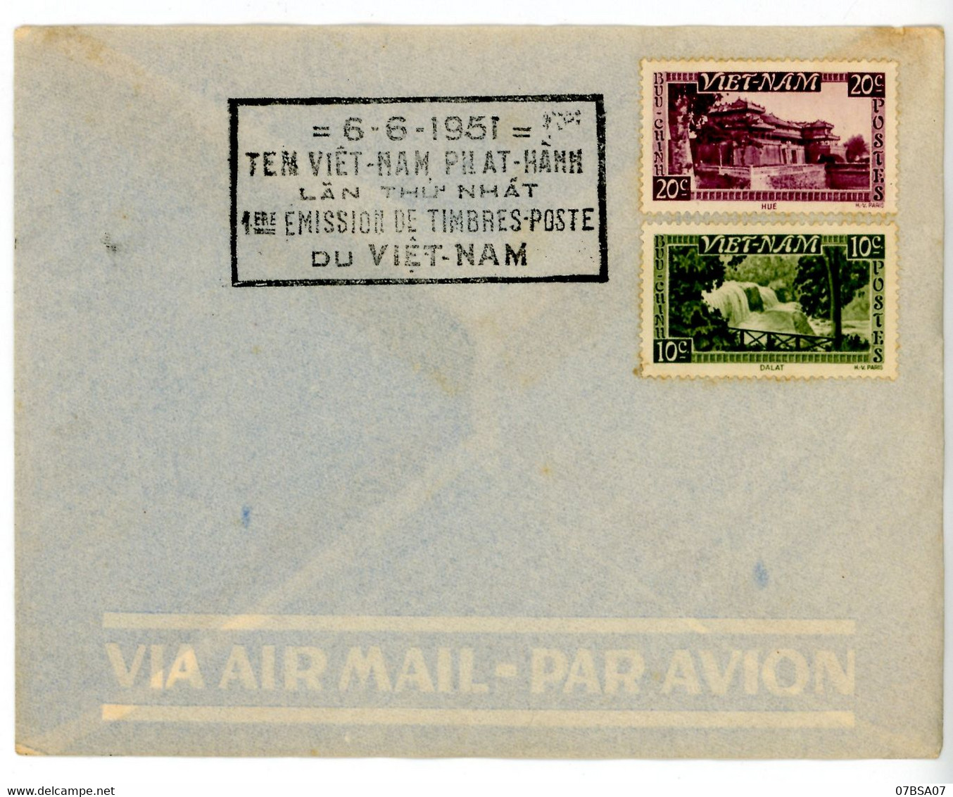 VIETNAM 3 X ENV 1951  LETTRE X 3  VOIR SCANS INDIVIDUELS - Vietnam