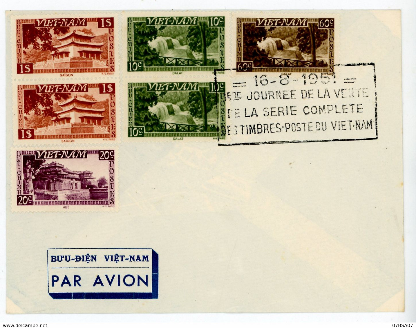 VIETNAM 3 X ENV 1951  LETTRE X 3  VOIR SCANS INDIVIDUELS - Vietnam