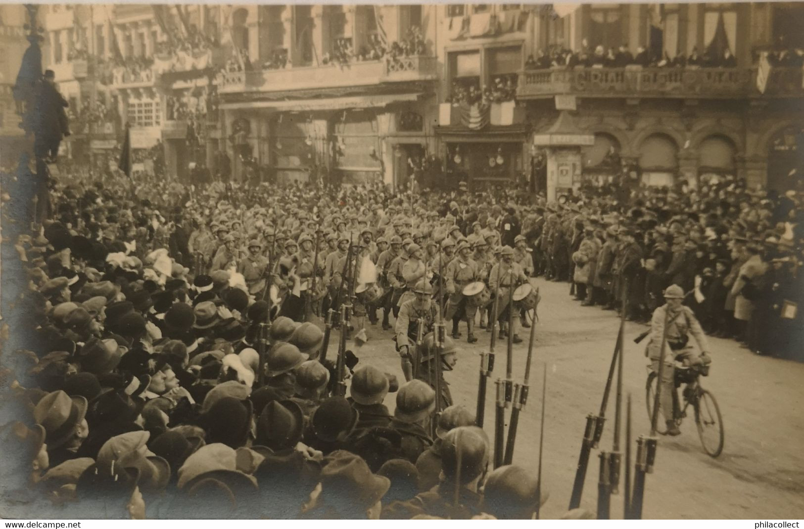 Bruxelles Carte Photo // Fete Infanterie Française Corps Musique 19?? - Fêtes, événements