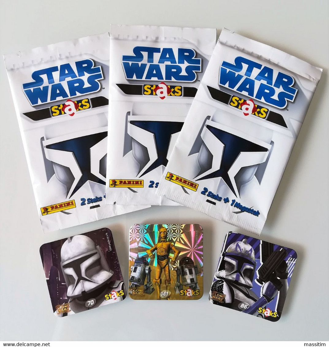 STAR WARS STAKS - PANINI - CARD MAGNETICHE CLONE WARS - BUSTINE SINGOLE - Altri & Non Classificati