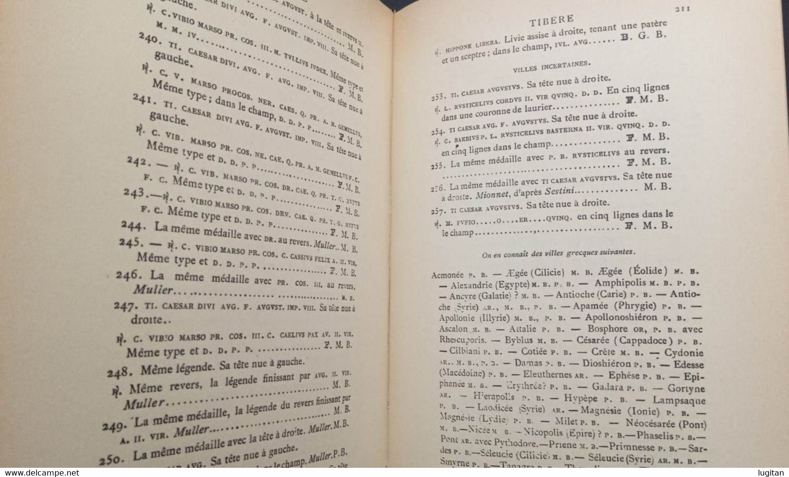 RARISSIMA - ENCICLOPEDIA  - MONETE DELL'IMPERO ROMANO - AUTORE HENRY COEN - LINGUA FRANCESE - 8 VOLUMI - Encyclopédies