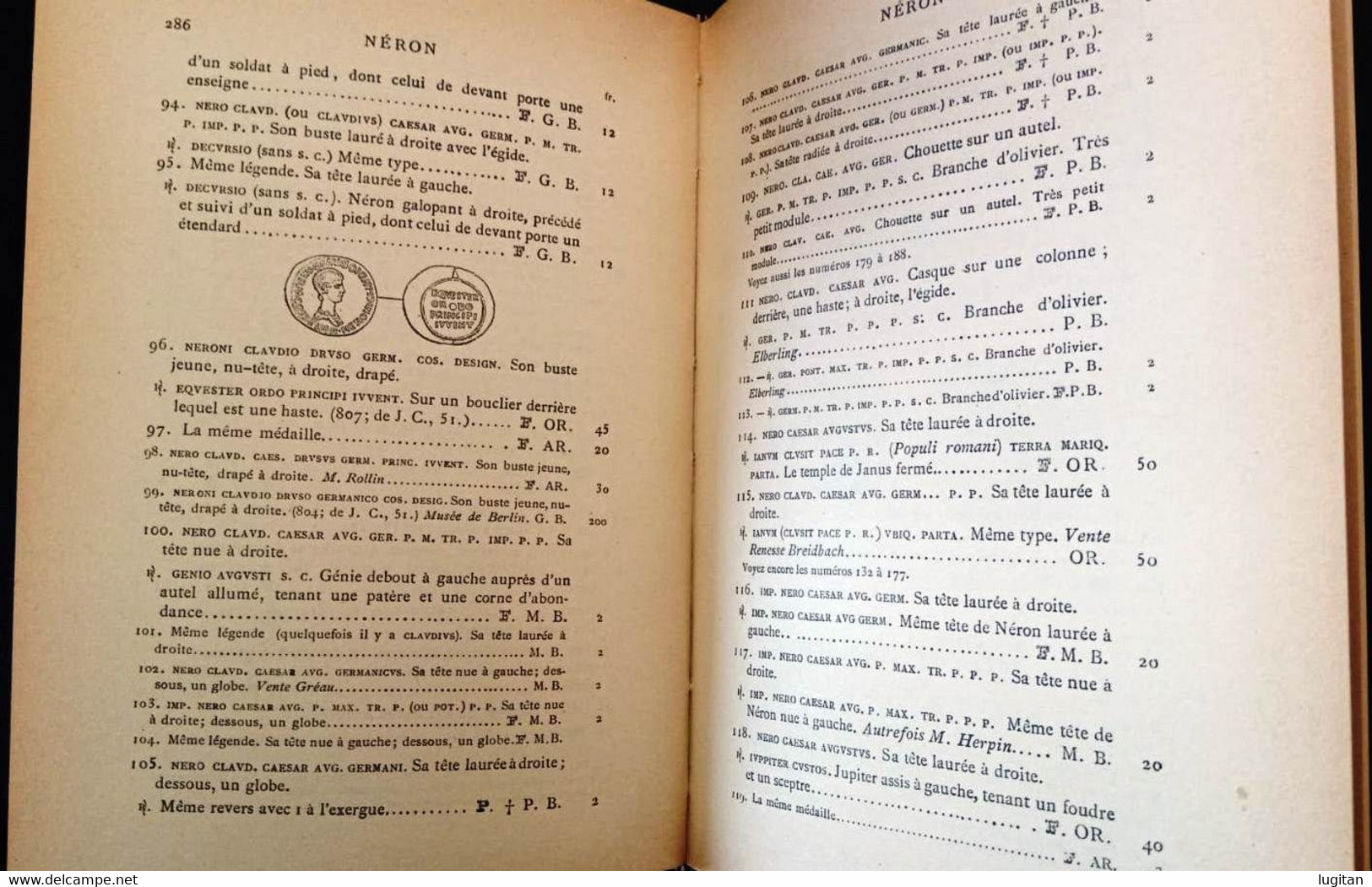 RARISSIMA - ENCICLOPEDIA  - MONETE DELL'IMPERO ROMANO - AUTORE HENRY COEN - LINGUA FRANCESE - 8 VOLUMI - Encyclopédies