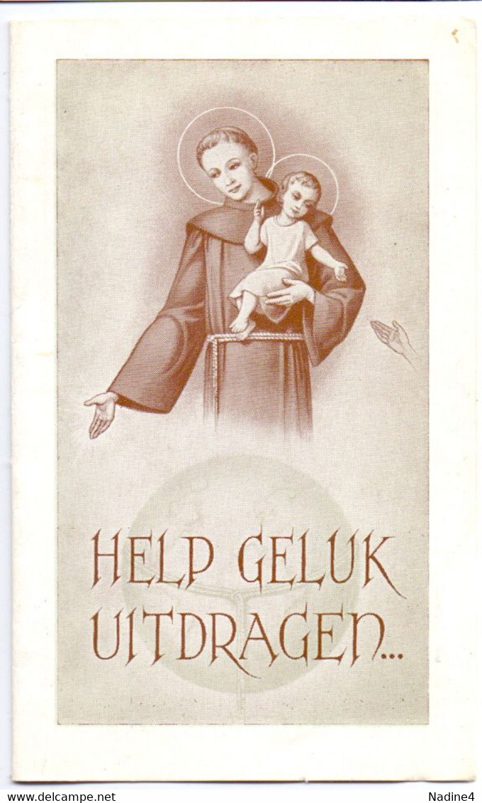 Kalender Calendrier 1961 - Devotie - Help Geluk Uitdragen - P. Marcianus Van De Steene, Gent - Petit Format : 1961-70