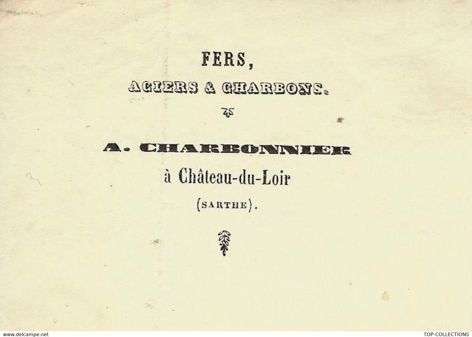 1861 TIMBRE EMPIRE Sur LETTRE ENTETE CHARBONNIER CHATEAU DU LOIR SARTHE   Pour Mr Doré Maître De Forges Le Mans B.E. - 1849-1876: Klassik