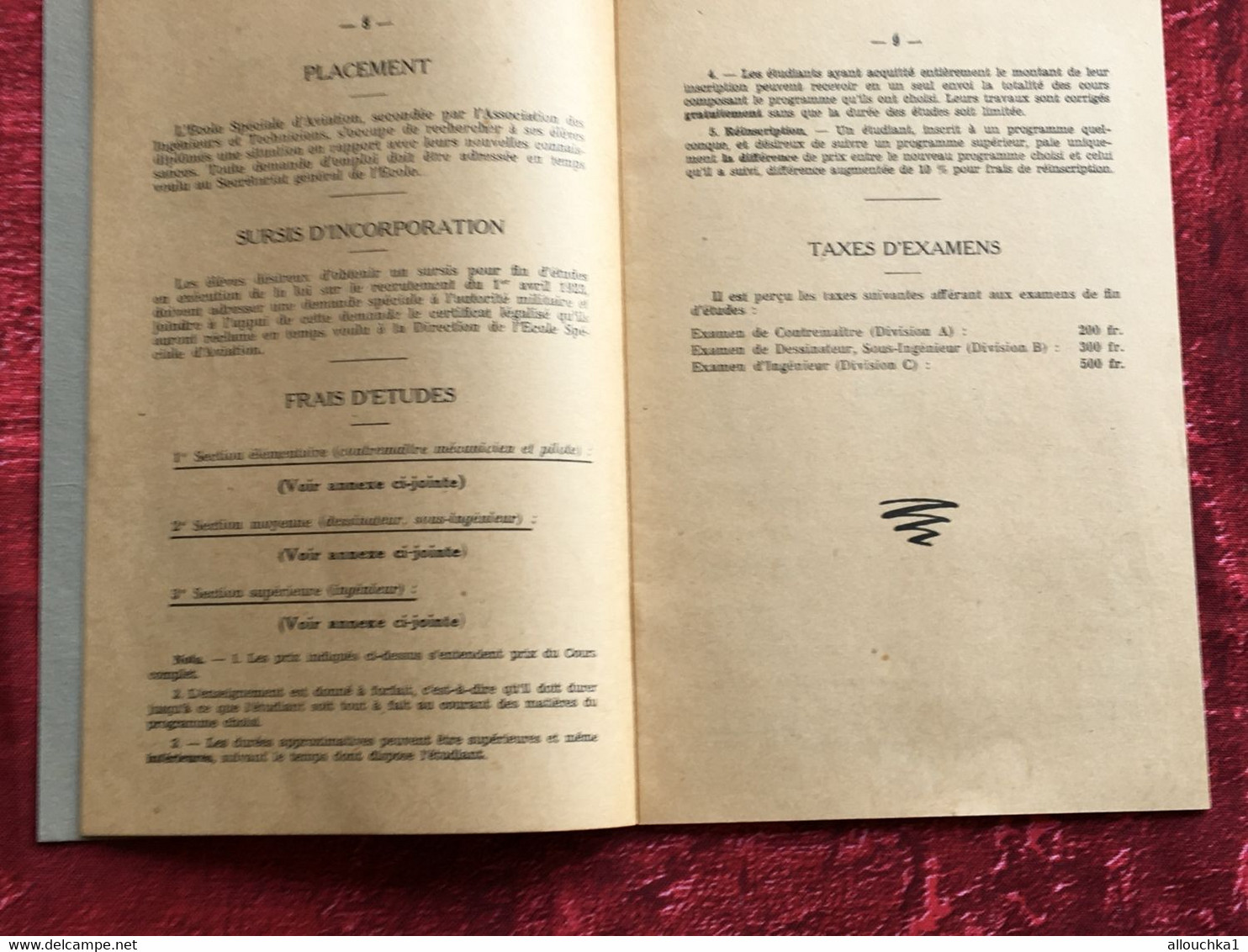 ✔️École Spéciale D'Aviation Boulogne Paris-☛Règlement Général-☛Programme-formation Professionnelle Avion-aéronautique - Publicités