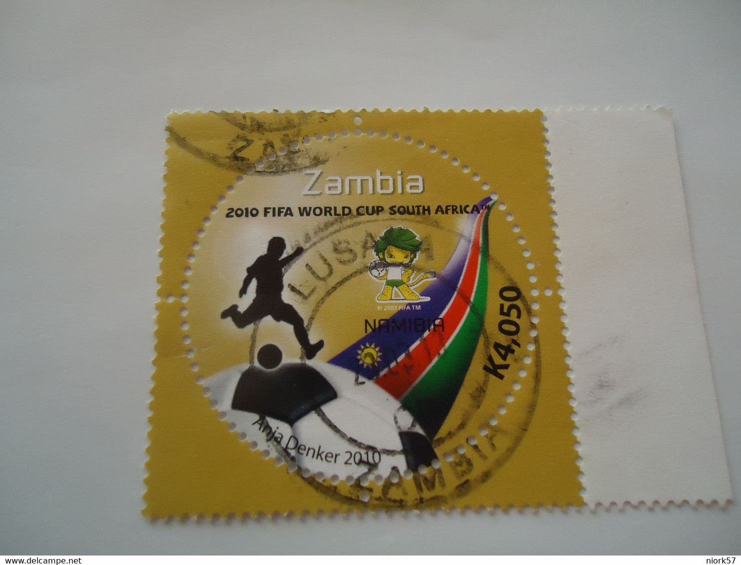 ZAMBIA   USED STAMPS   FOOTBALL WORLD CUP 2010  FIFA  WITH POSTMARK   LUSAKA - 2010 – South Africa