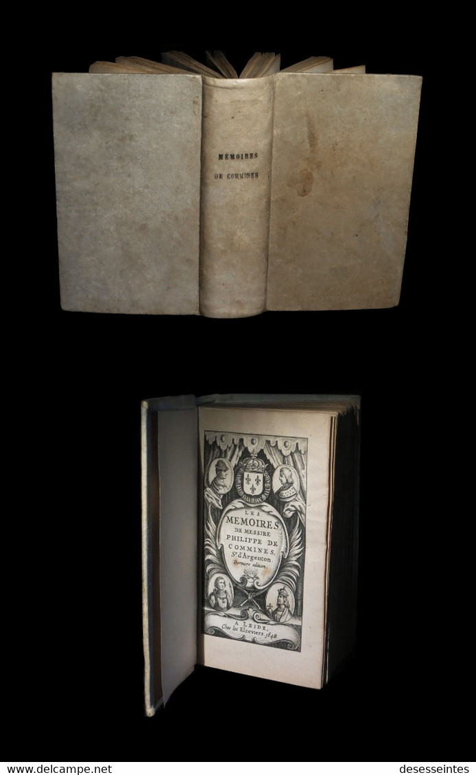 [LOUIS XI CHARLES VII ELZEVIER / ELSEVIER] Les Mémoires De Messire Philippe De Commines [Comines]. 1648. - Ante 18imo Secolo