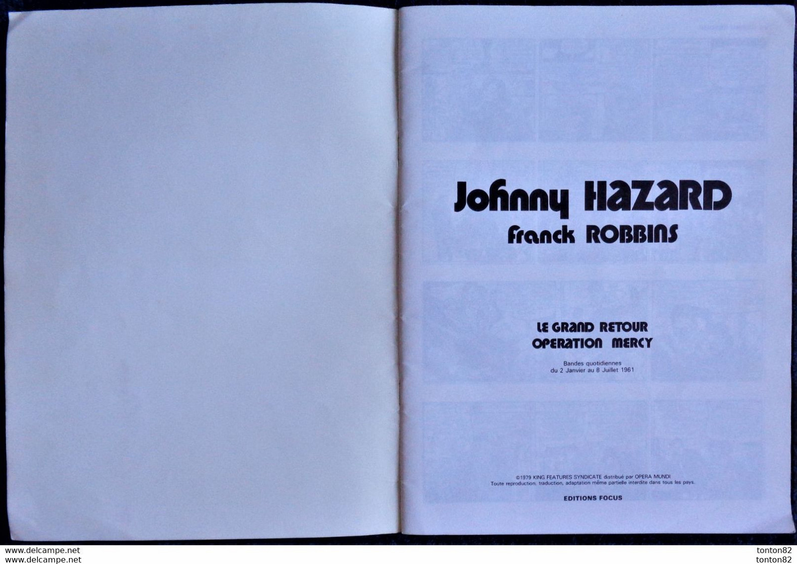 Frank Robbins - Johnny Hazard - Bandes Quotidiennes 1961 - Éditions FOCUS -  ( E.O 1979) . - Margerin