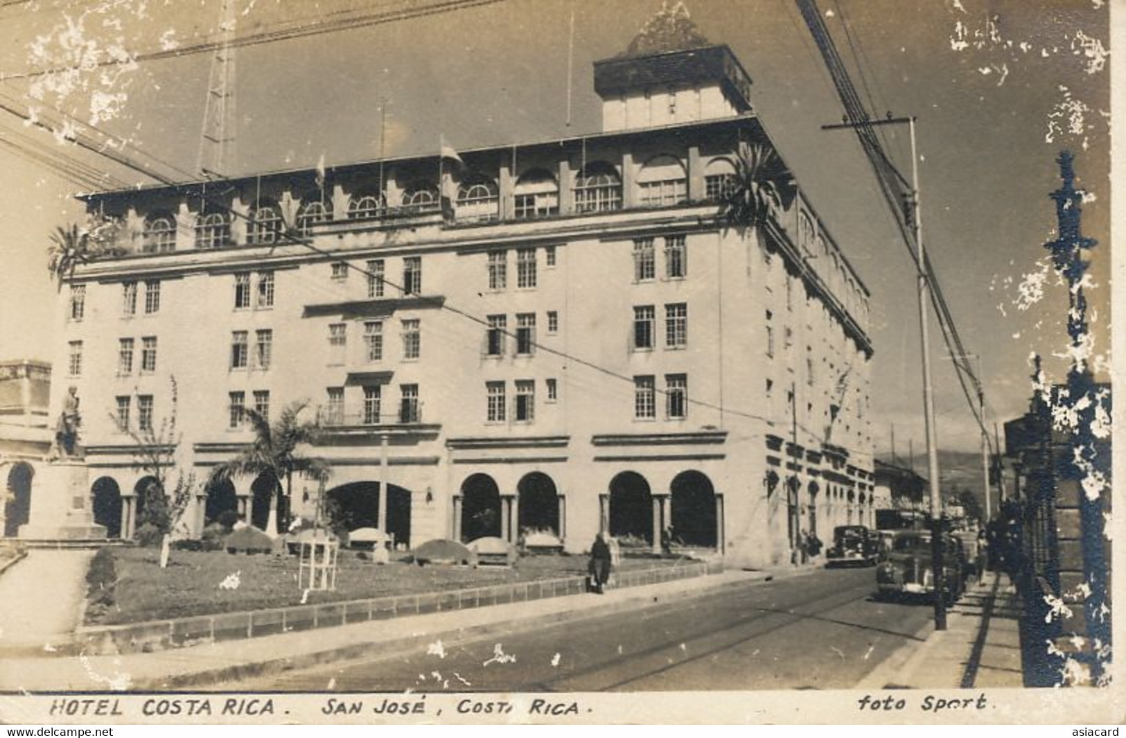 Real Photo  San José Hotel Costa Rica  American Cars Fifties  Radio La Voz De Costa Rica - Costa Rica