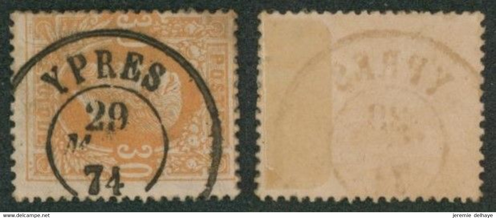 émission 1869 - N°33 Obl Double Cercle "Ypres" - 1869-1883 Leopoldo II