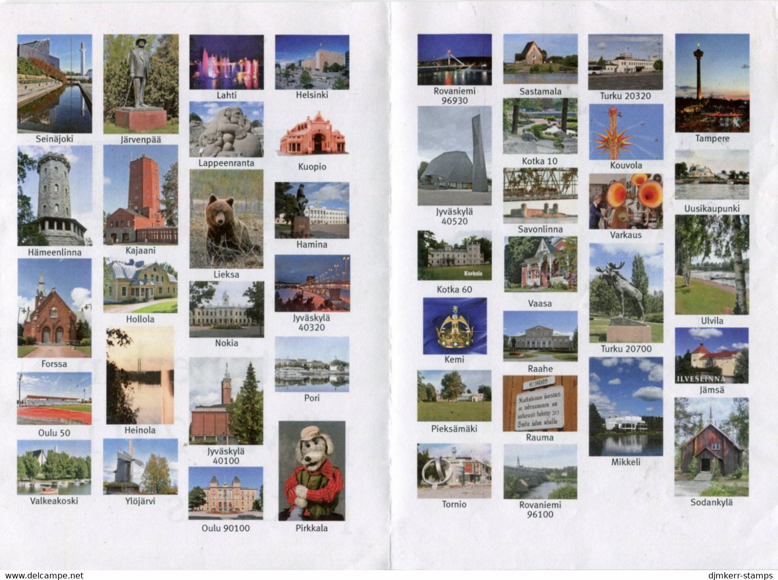 FINLAND 2011 Finnish Towns 1st Class Self-adhesive, Complete Set Of 50 Stamps. - Unused Stamps