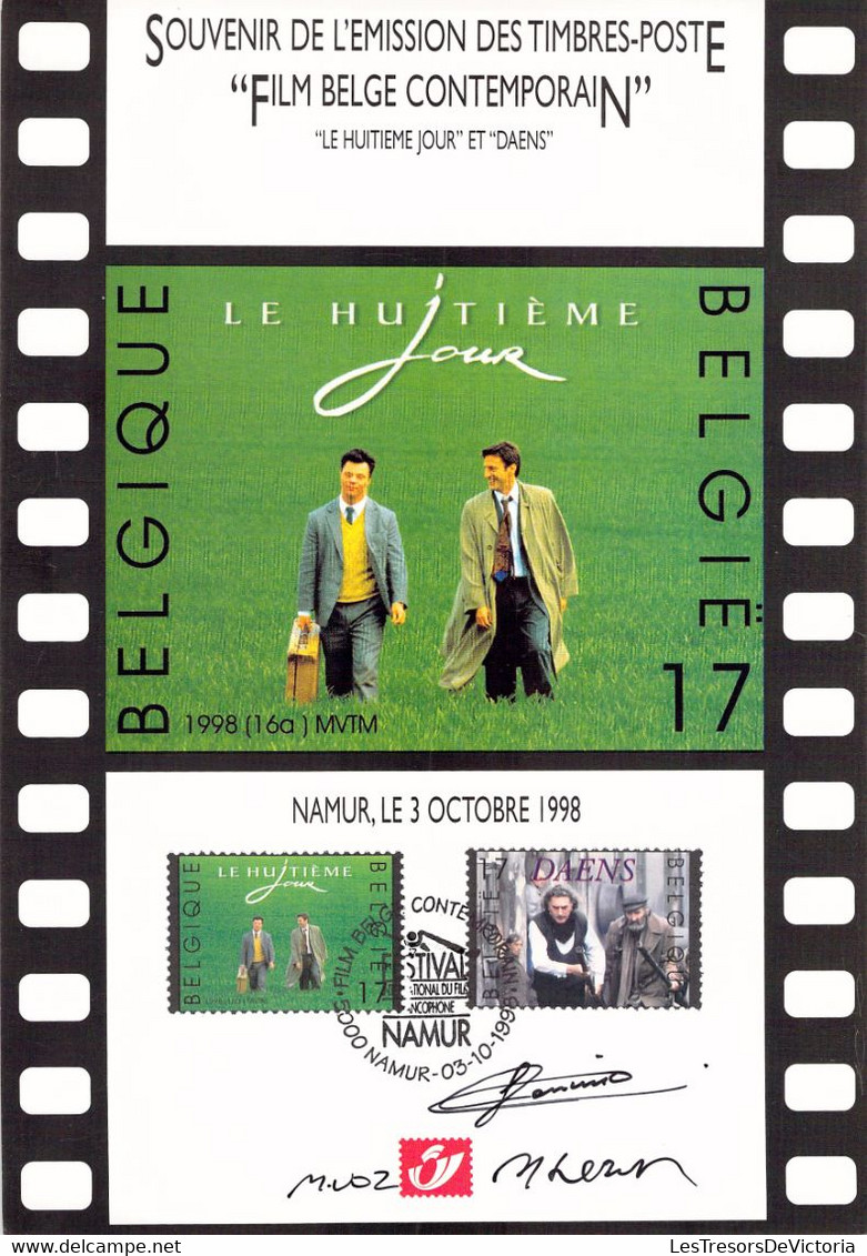 Belgique - FDC Le Huitieme Jour Et Daens 1998 - Festival Du Film Francophone Namur - Signé - 1991-2000