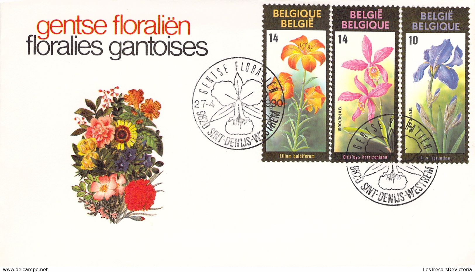 Belgique - Lot de 4 enveloppes - Gentse floralien - Floralies gantoises - FDC - 1985