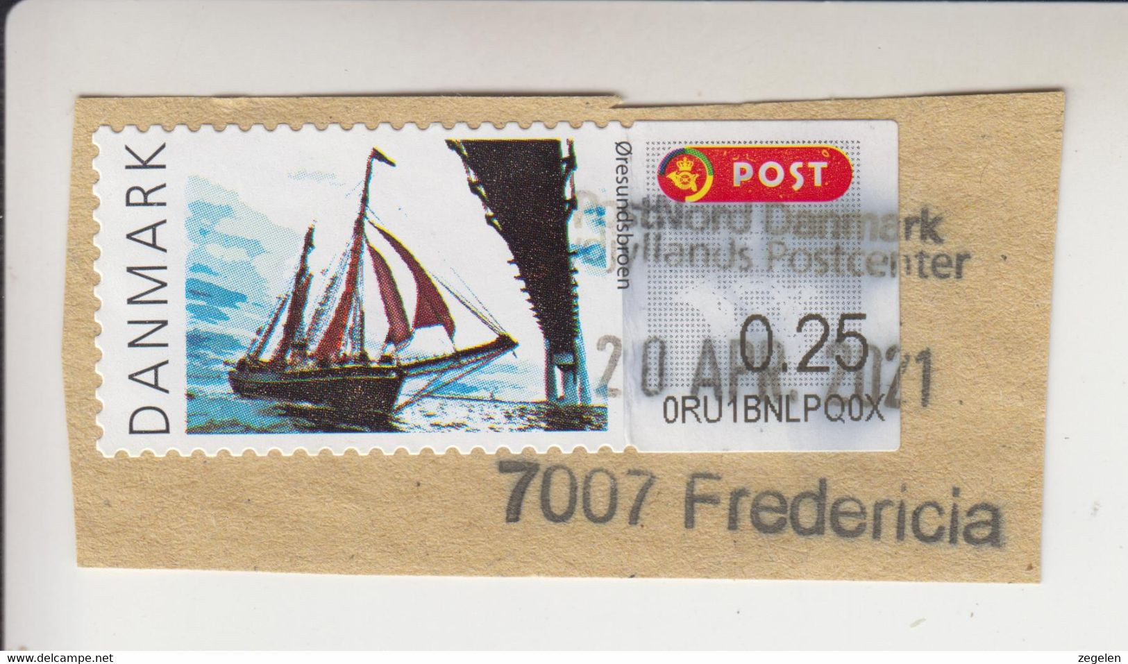 Denemarken Michel-cat Automaat 41 Gestempeld Op Fragment - Timbres De Distributeurs [ATM]