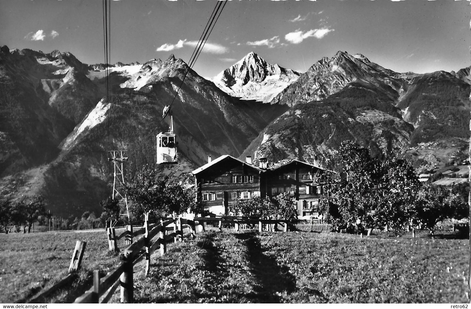 RARON → Luftseilbahn Raron-Unterbäch Anno 1955 - Unterbäch