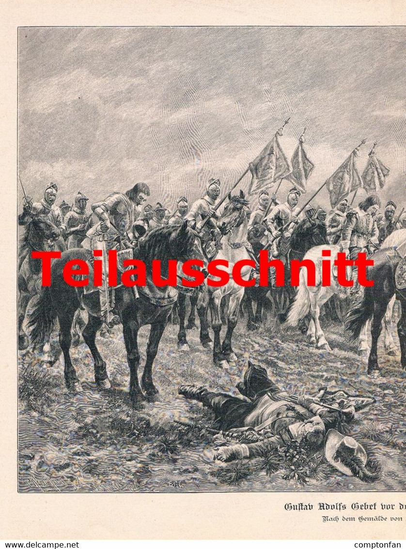 A102 1084 Gustav II. Adolf Charakterbild Zum 300. Gedächtnistag Artikel / Bilder 1894 !! - Politique Contemporaine