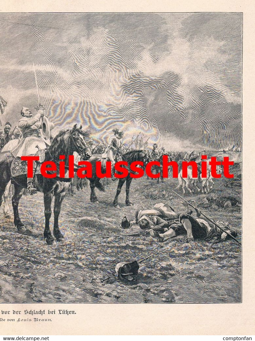 A102 1084 Gustav II. Adolf Charakterbild Zum 300. Gedächtnistag Artikel / Bilder 1894 !! - Hedendaagse Politiek