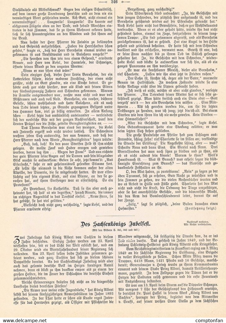 A102 1089 Prinz Albert Von Sachsen 70 Jahre Jubelfest Artikel / Bilder 1898 !! - Politik & Zeitgeschichte