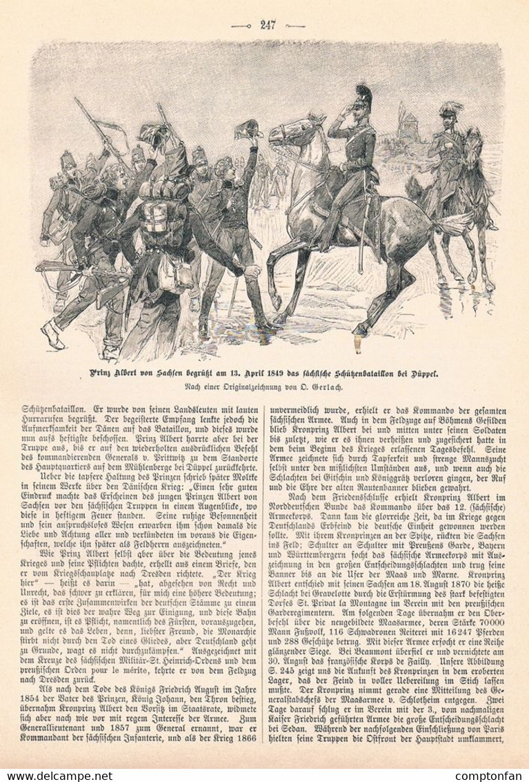 A102 1089 Prinz Albert Von Sachsen 70 Jahre Jubelfest Artikel / Bilder 1898 !! - Política Contemporánea