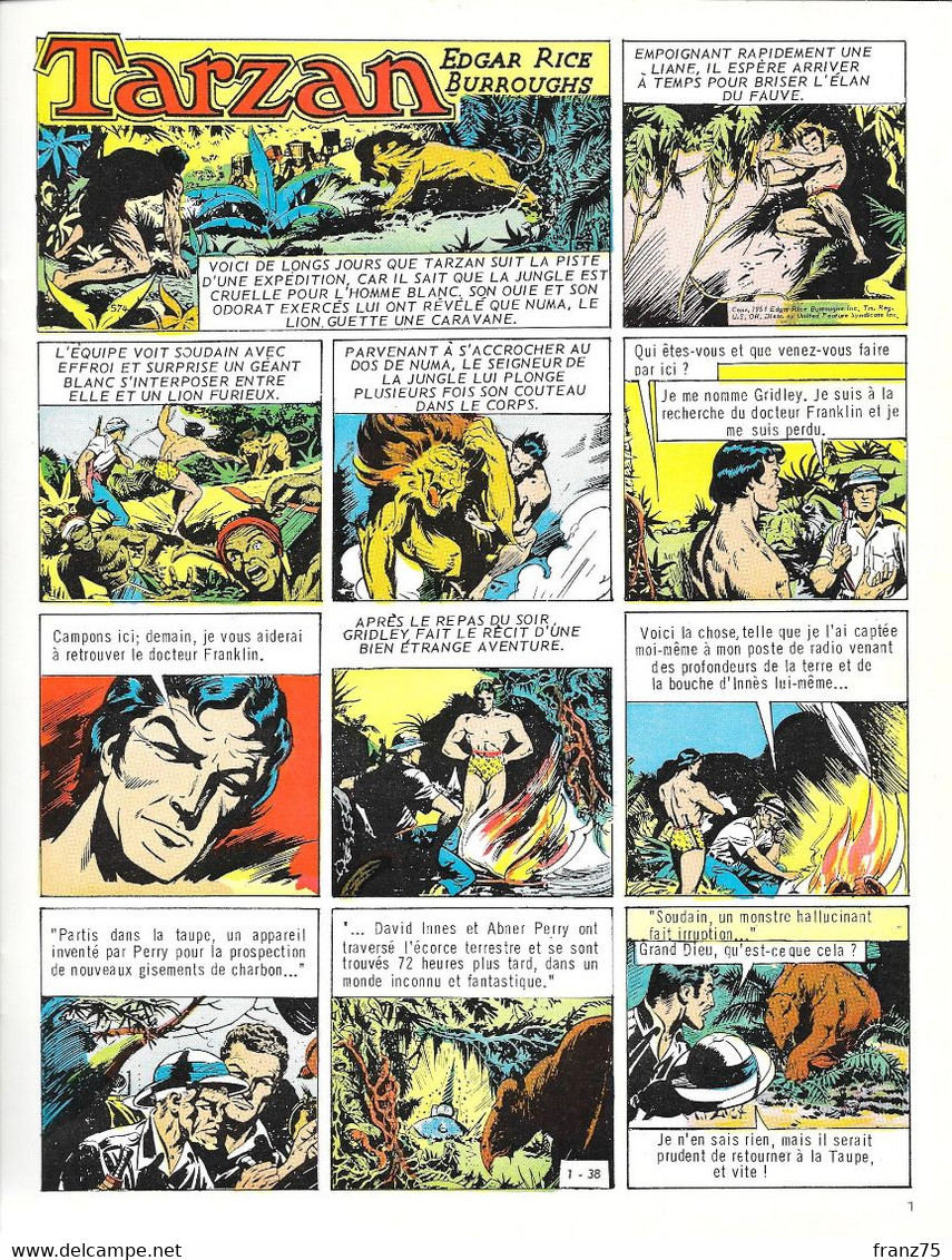 Collection TARZAN N°38-"Pellucidar"-Editions Mondiales-1969--TBE. - Tarzan