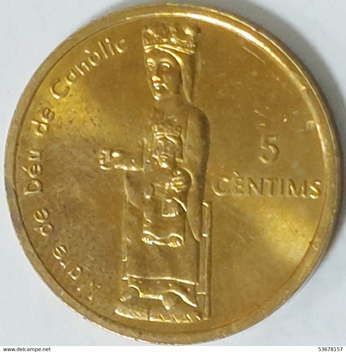 Andorra - 5 Cèntims, 2004, Lady Of Canolic, KM# 234 - Andorre