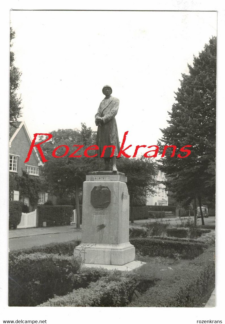 Unieke Oude Foto Edegem Standbeeld Koning Albert Lentelei - Edegem