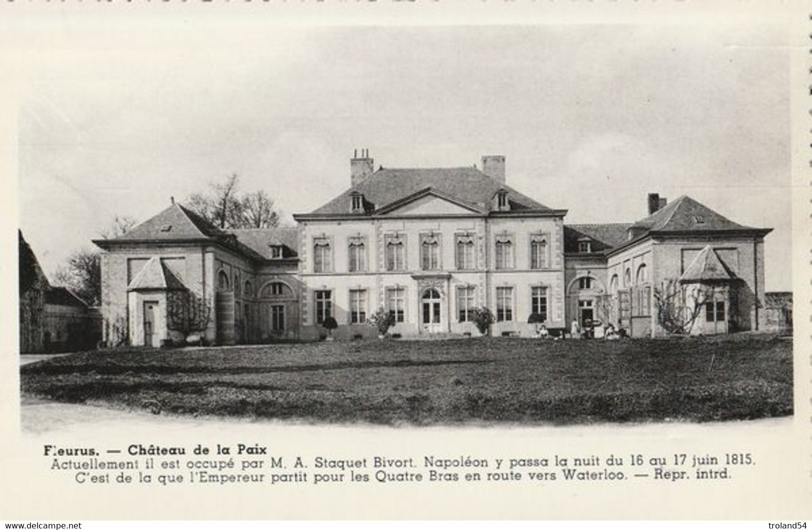 CP, FLEURUS, Château De La Paix, Editions P.I.B BRUX - Fleurus