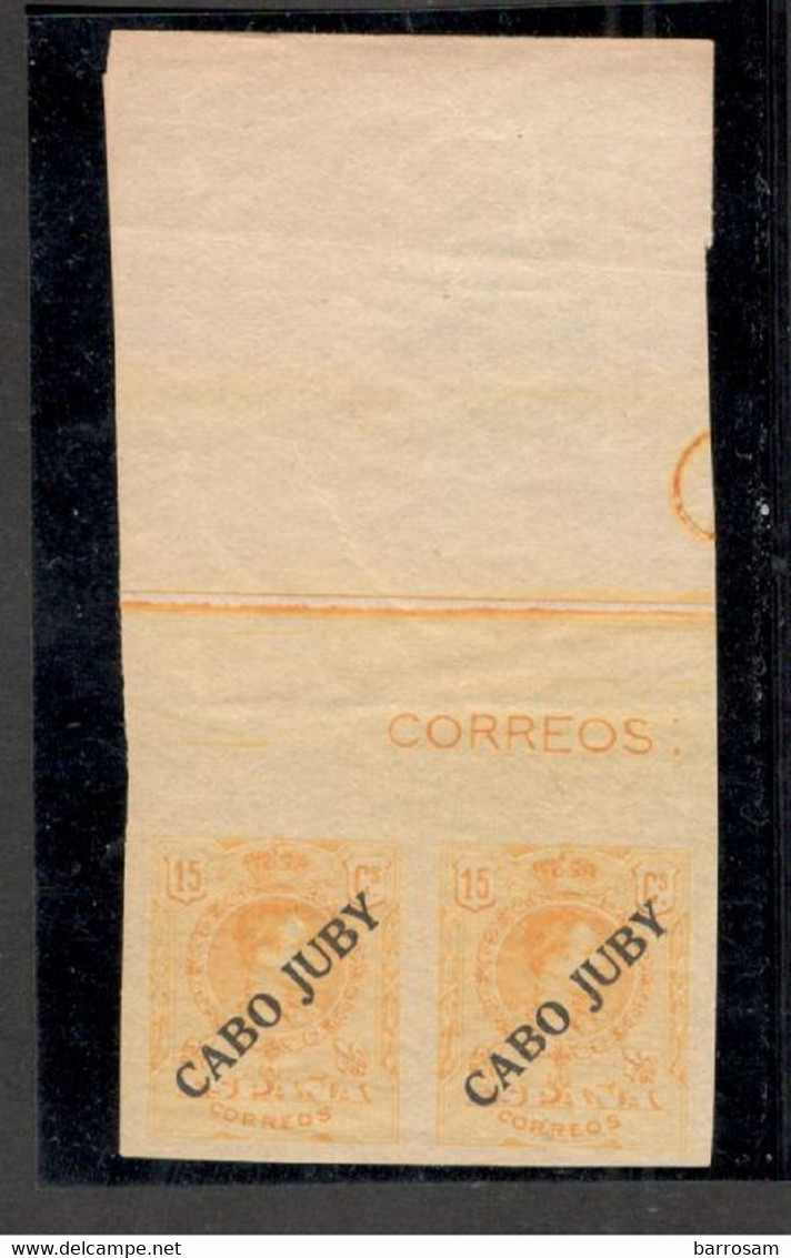 SPANISH COLONIES.......CAPE JUBY....1919:Edifil 9mnh** Imperforate Pair - Cabo Juby